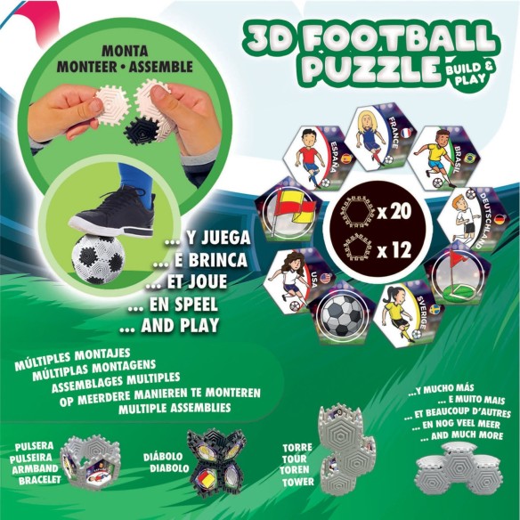    3D Football Puzzle Build & Play
