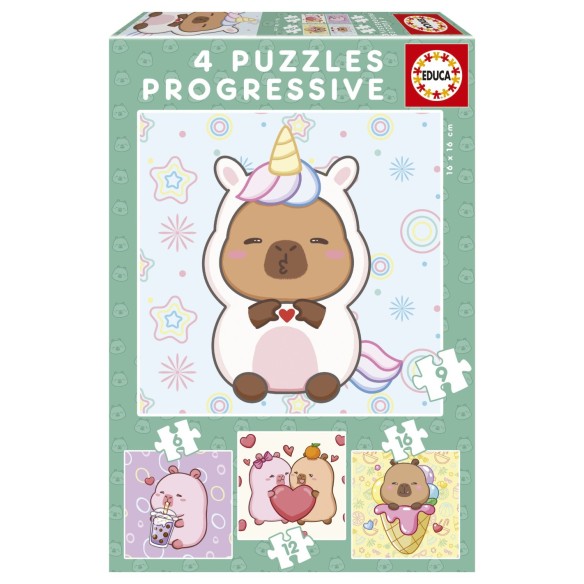 Puzzles Progresivos Capyfun 6+9+12+16