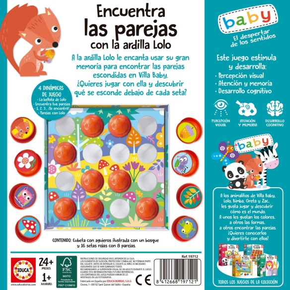 Encuentra las parejas con la ardilla Lolo