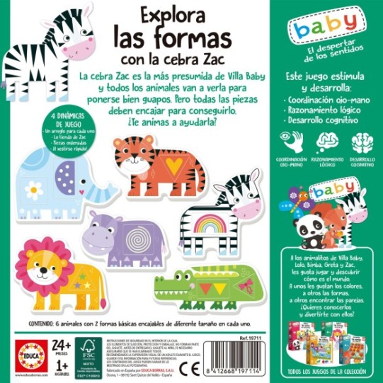    Explora las formas con la Cebra Zac