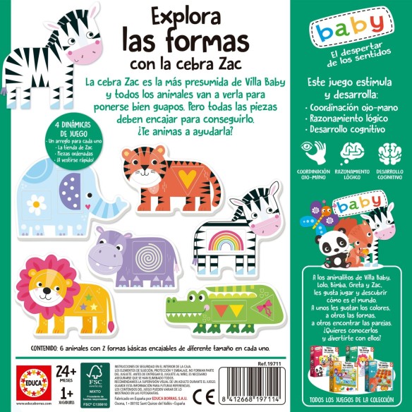    Explora las formas con la Cebra Zac