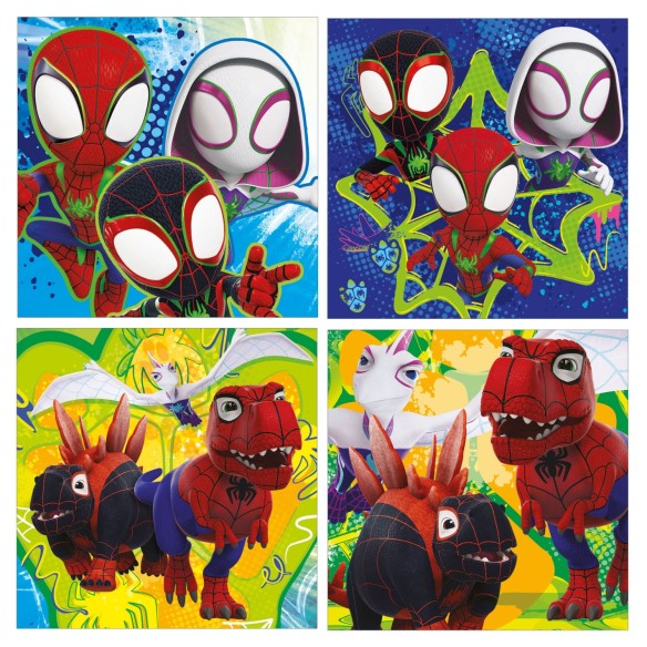 Puzzles Progréssifs Dino Spidey 12+16+20+25