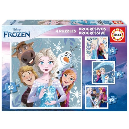 Puzzles Progréssifs Frozen 12+16+20+25