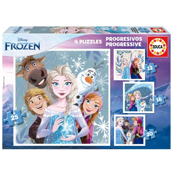 Puzzles Progréssifs Frozen 12+16+20+25