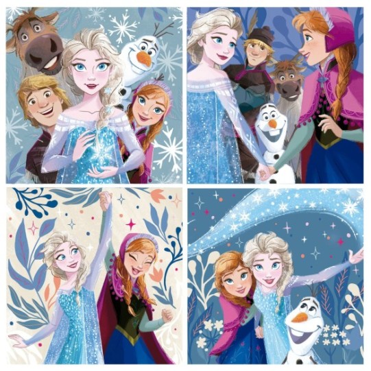 Puzzles Progréssifs Frozen 12+16+20+25