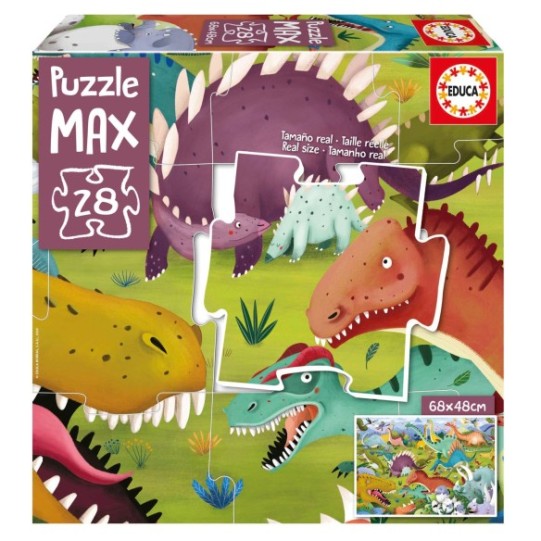 28 dinosaures puzzle max