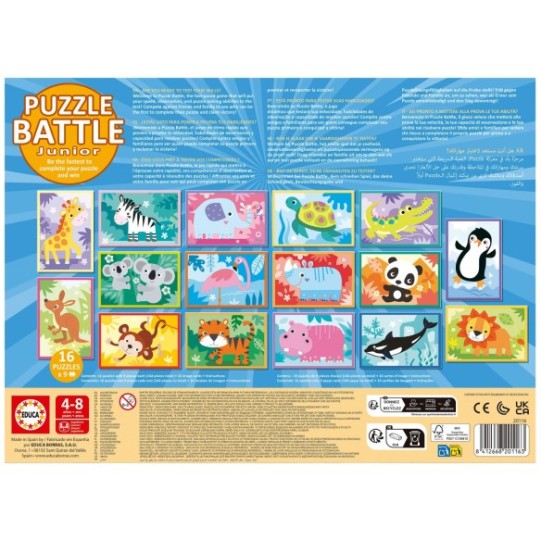 Puzzle bataille jr animaux