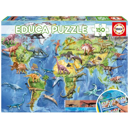 150 Mappemonde Dinosaures