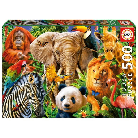 500 Collage Animaux Sauvages