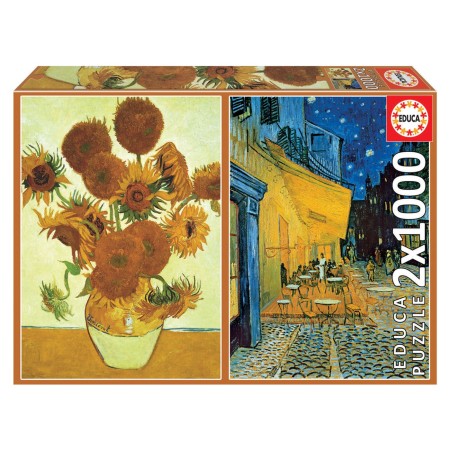 2x1000 Los girasoles + Terraza de café por la noche, Vincent Van Gogh