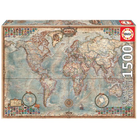 1500 Le monde, carte politique