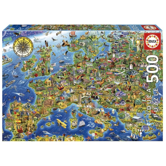 500 Mapa da Europa
