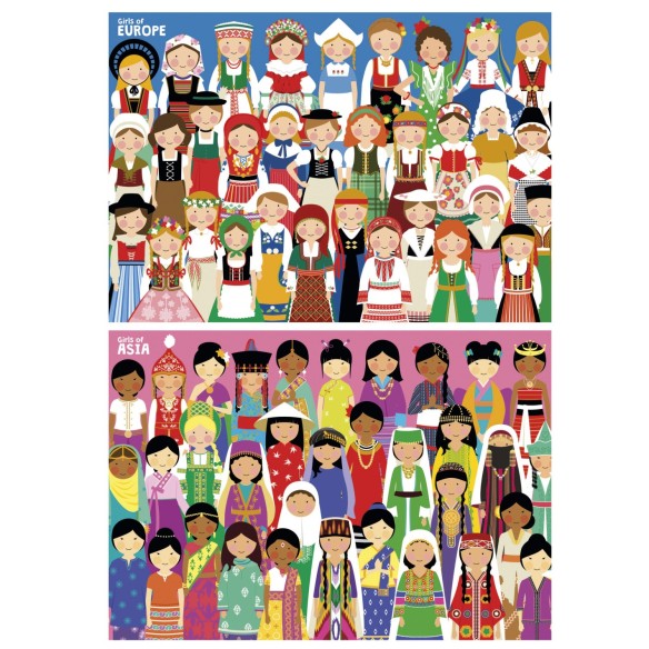   2x100 Niñas de Europa y Niñas de Asia