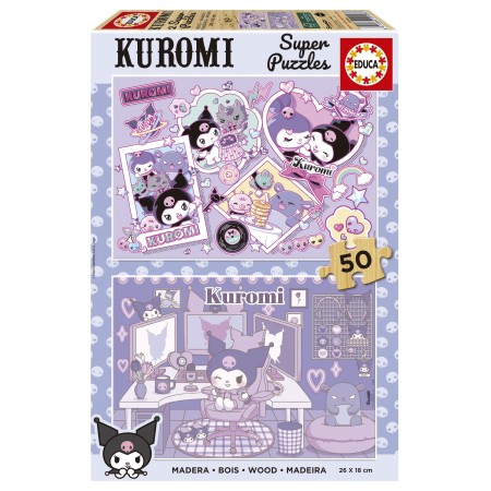 Puzzles de Madeira 2x50 Kuromi
