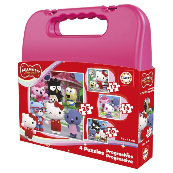 Maleta Puzles Progressius Hello Kitty Superstyle 12+16+20+25