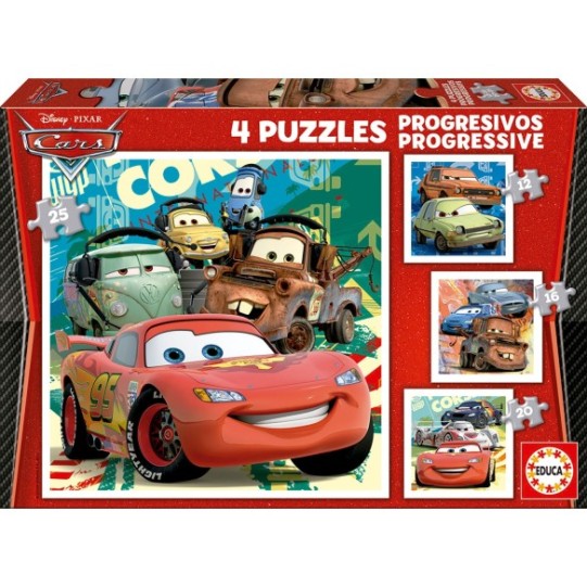 Puzles Progressius Cars 2 12+16+20+25