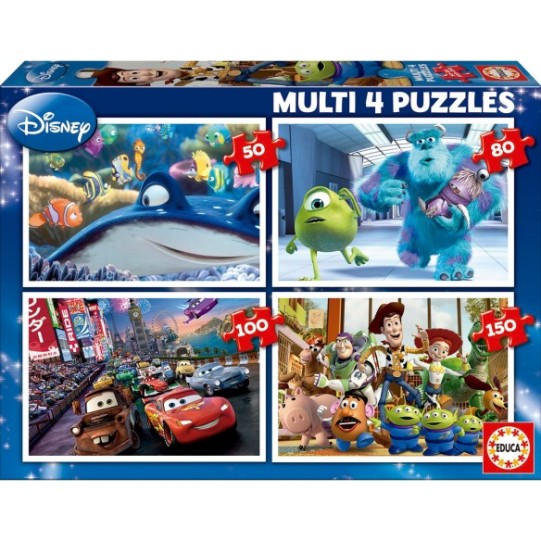 Multi 4 Puzzles Pixar 50+80+100+150