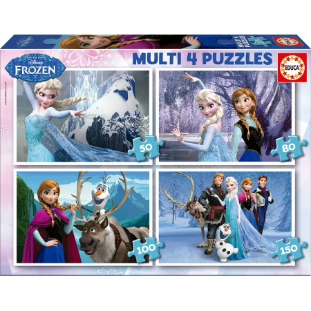Multi 4 Puzzles Frozen 50+80+100+150