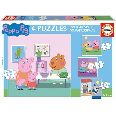 Puzles Progressius Peppa Pig 12+16+20+25