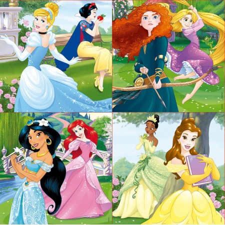 Puzzles Progresivos Princesas Disney 12+16+20+25 2