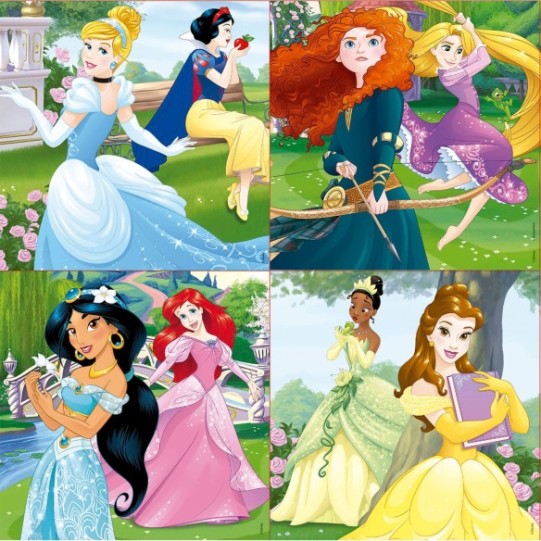 Puzzle Progressif Disney Princesses 12+16+20+25 pcs