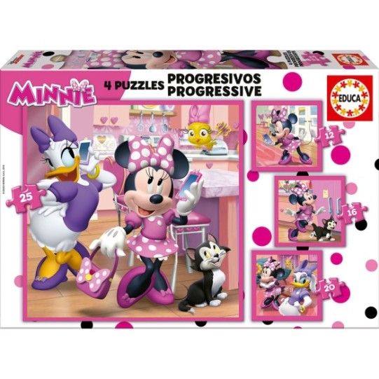 Puzzles progressistes Minnie Happy Assistants 12 + 16 + 20 + 25