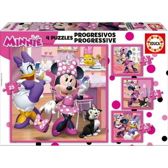 Puzzles progressistes Minnie Happy Assistants 12 + 16 + 20 + 25