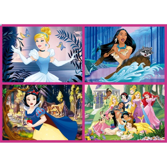 Multi 4 Puzzles Disney Princess 50+80+100+150