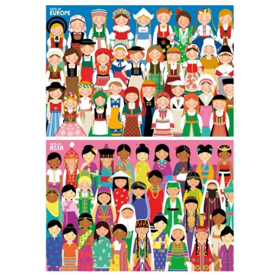   2x100 Niñas de Europa y Niñas de Asia
