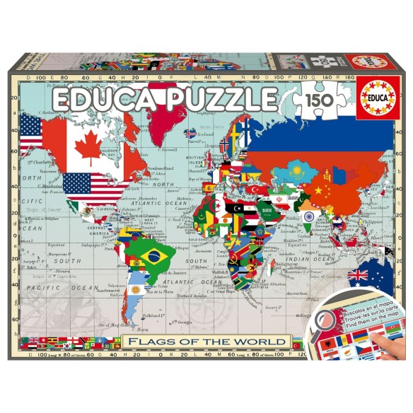 150 GeoPuzzles Drapeaux du Monde