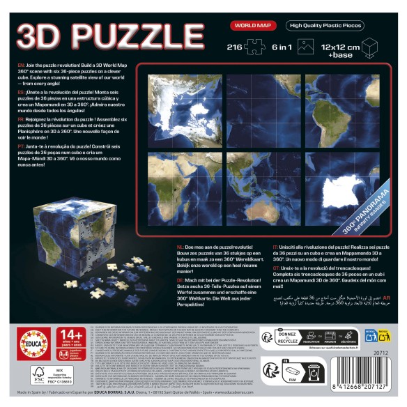 3D Puzzle Worldmap