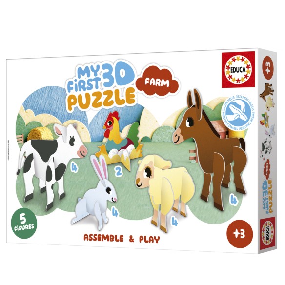Mi primer puzzle 3D granja