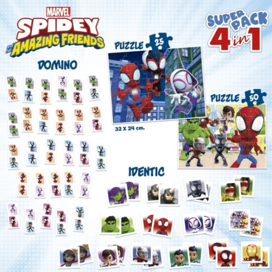    Superpack 4 in 1 Spidey and His Amazing Friends