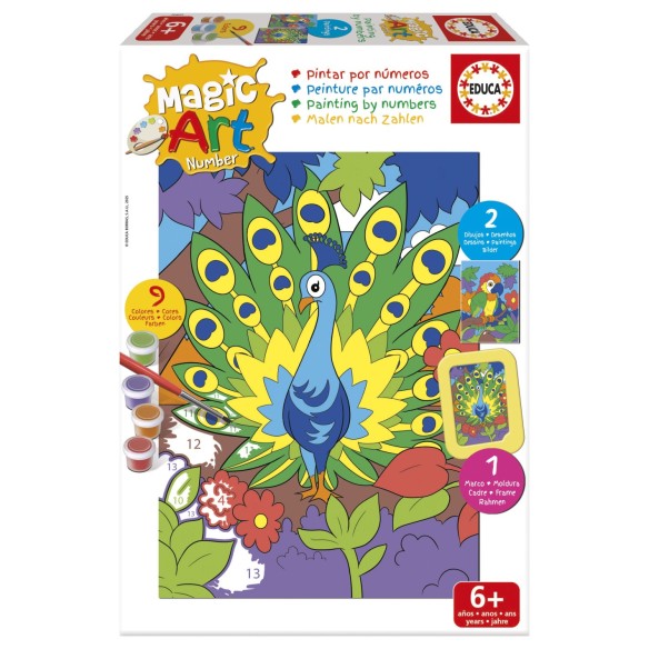 Magic Art Number - Paon et perroquet