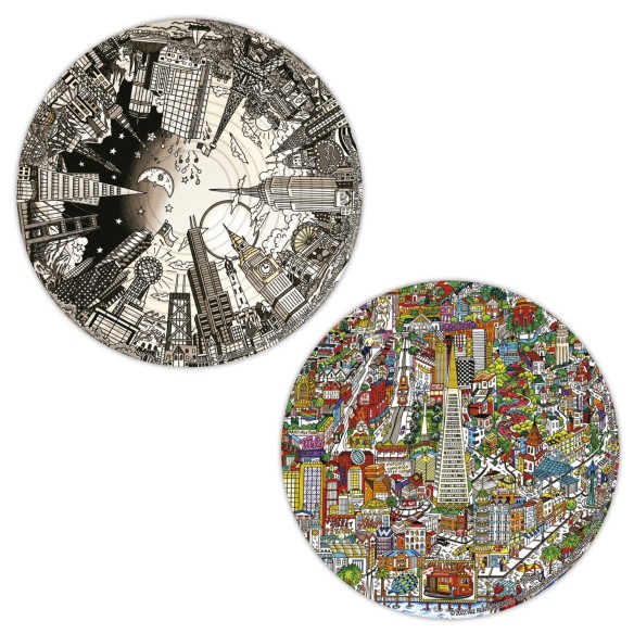    Round 3D Puzzle Charles Fazzino