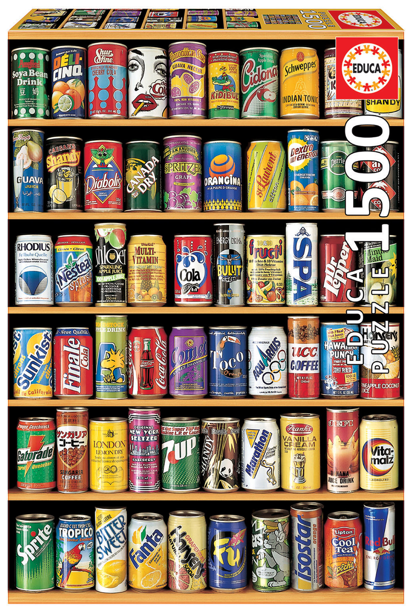 Educa Jigsaw Puzzle Cans 1500 Pcs Soda Pop #14446 for sale online