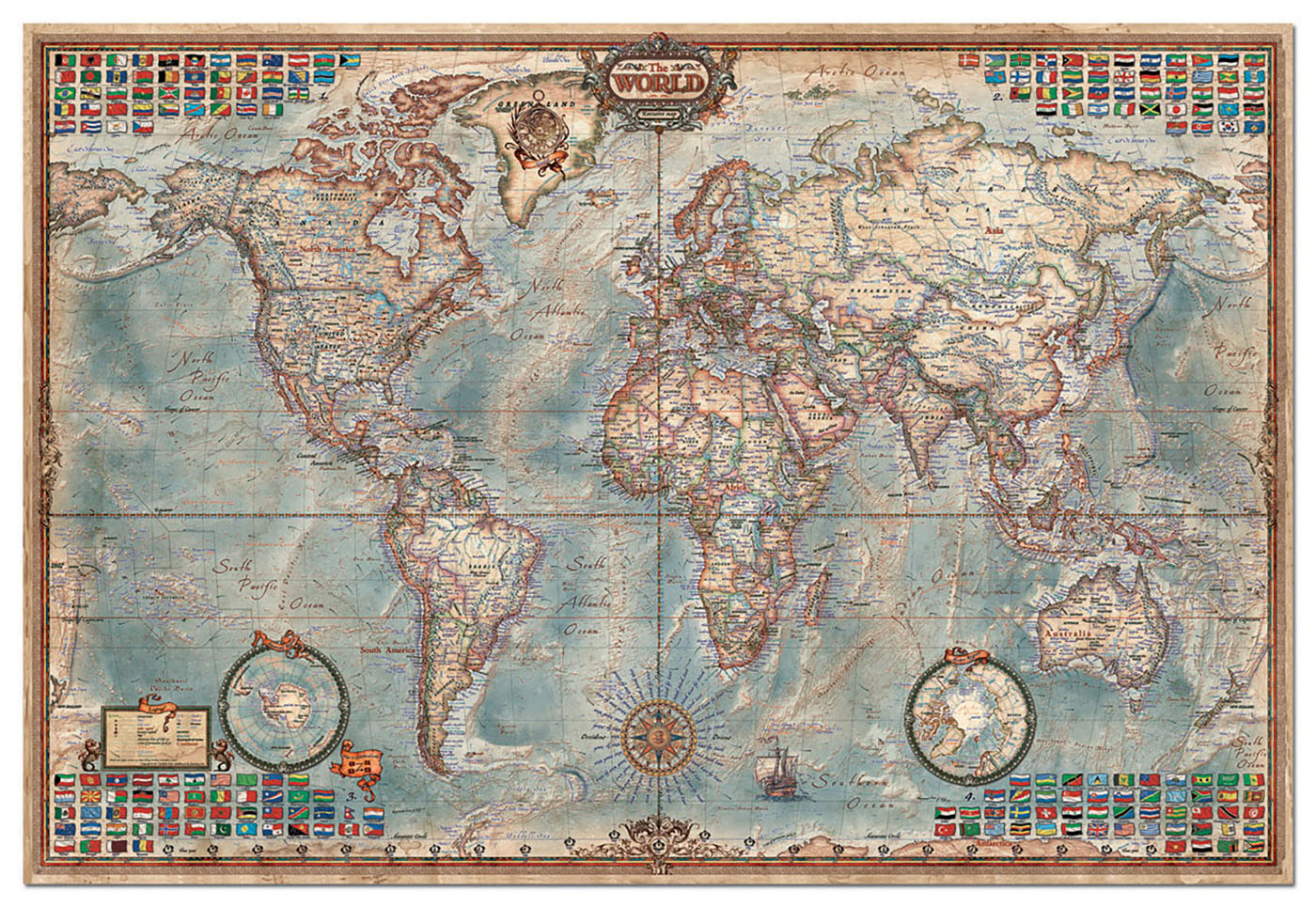 Educa - Puzzle 4000 mappemonde