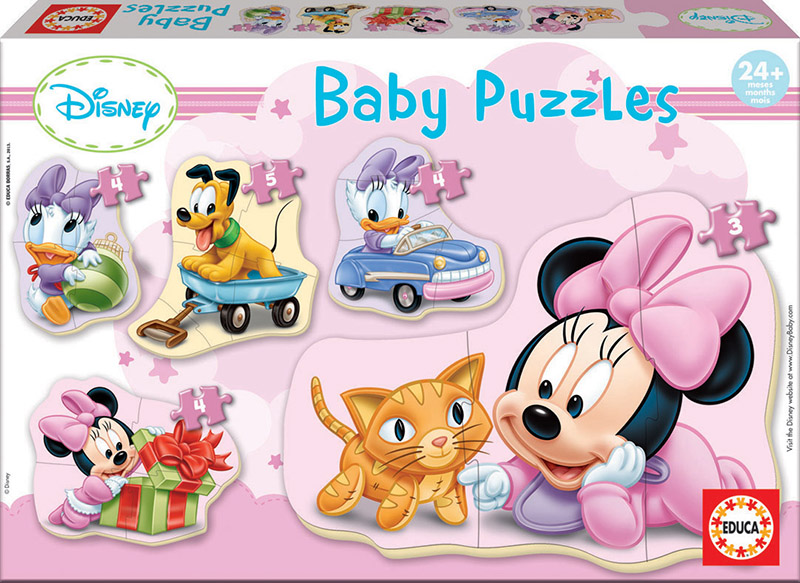 EDUCA Baby puzzle : 5 puzzles de 2 à 4 pièces : Animaux - 12/18 mois (74 à  81 cm) pas cher 