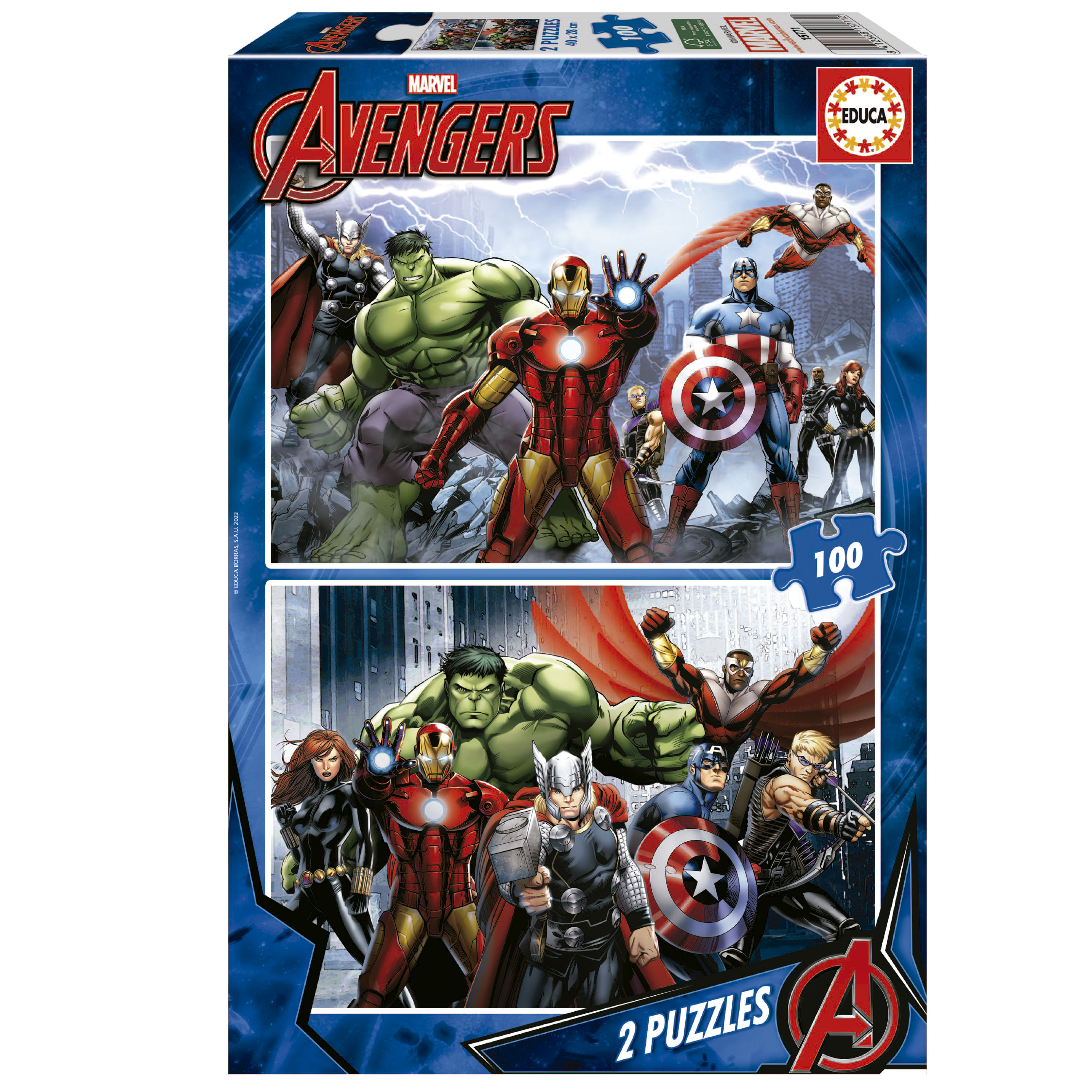 Educa - 1000 Piece Puzzle for Adults | Avengers. Includes Fix Puzzle Tail  to Hang Once Assembly is Complete. Ages 14+ (17694)