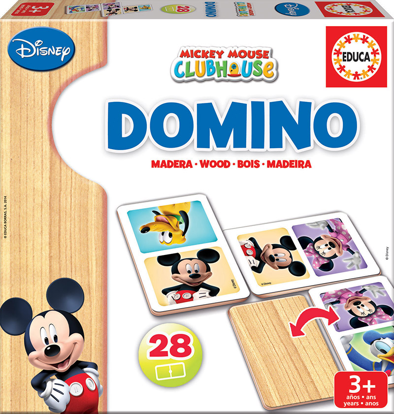 Dòmino fusta Minnie + Mickey