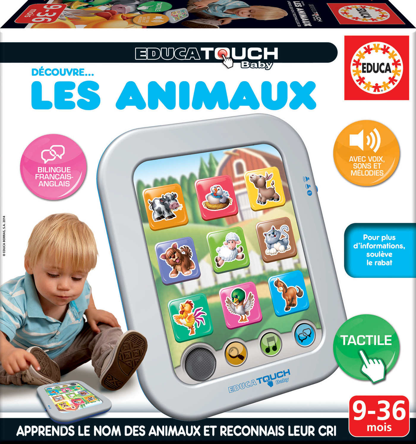 Puzzle baby 4 en 1 version animaux - Pour enfant dés 2 ans