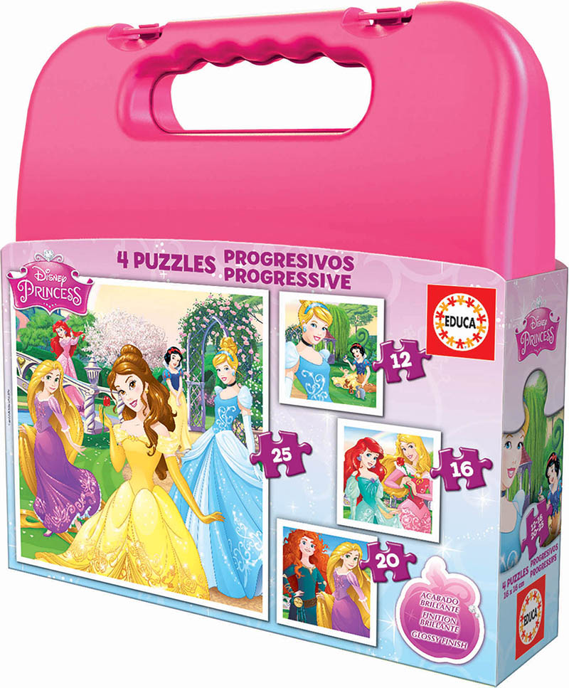 Maleta Progresivos Princesas Disney 12+16+20+25