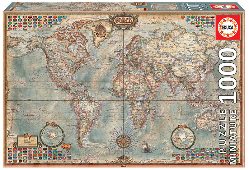 1000 El Mundo, mapa político "Miniature"