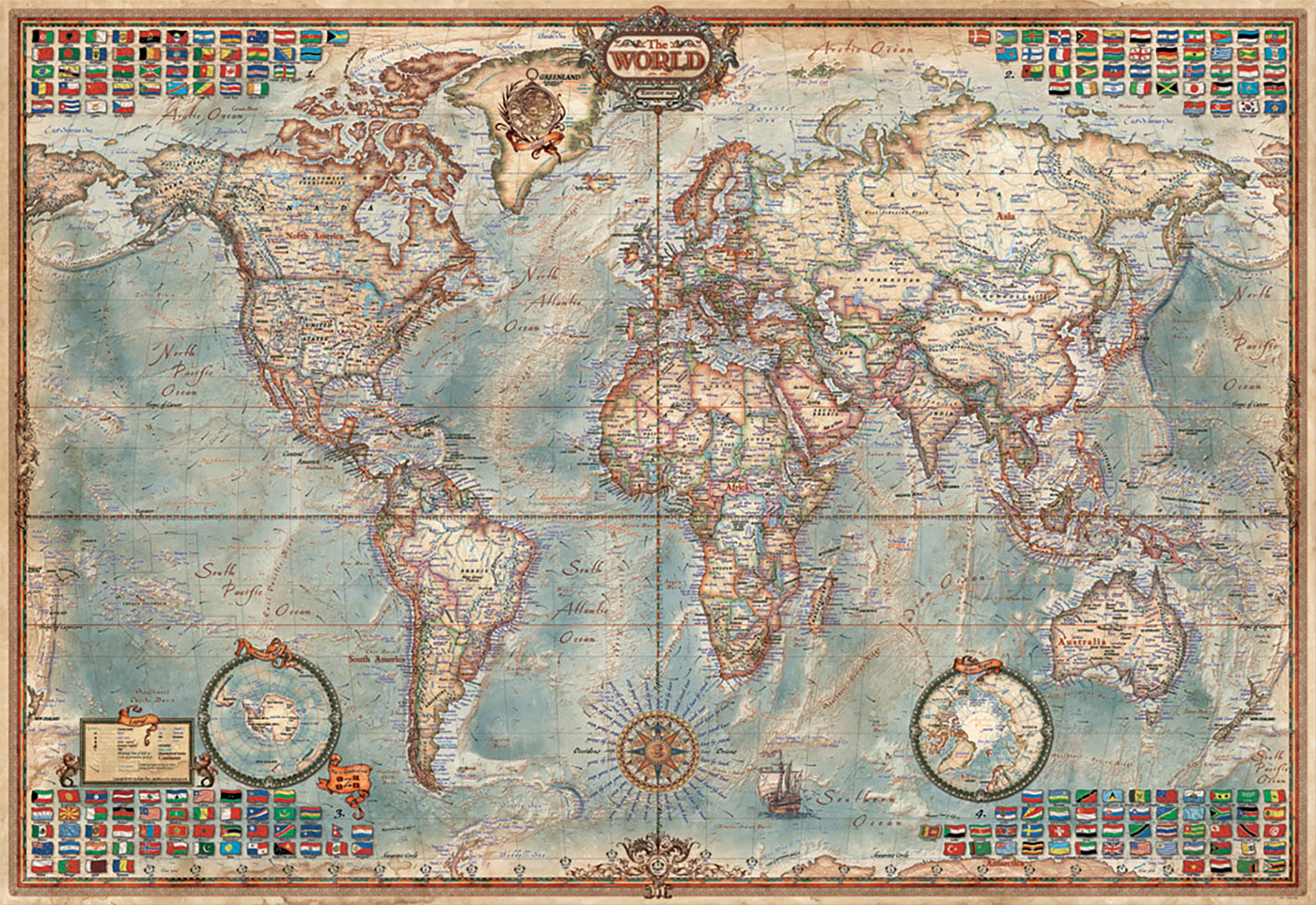 World Puzzle - 1000 pieces | Maps International