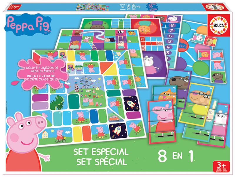 Set 8 1 juegos Peppa Pig - Educa Borras