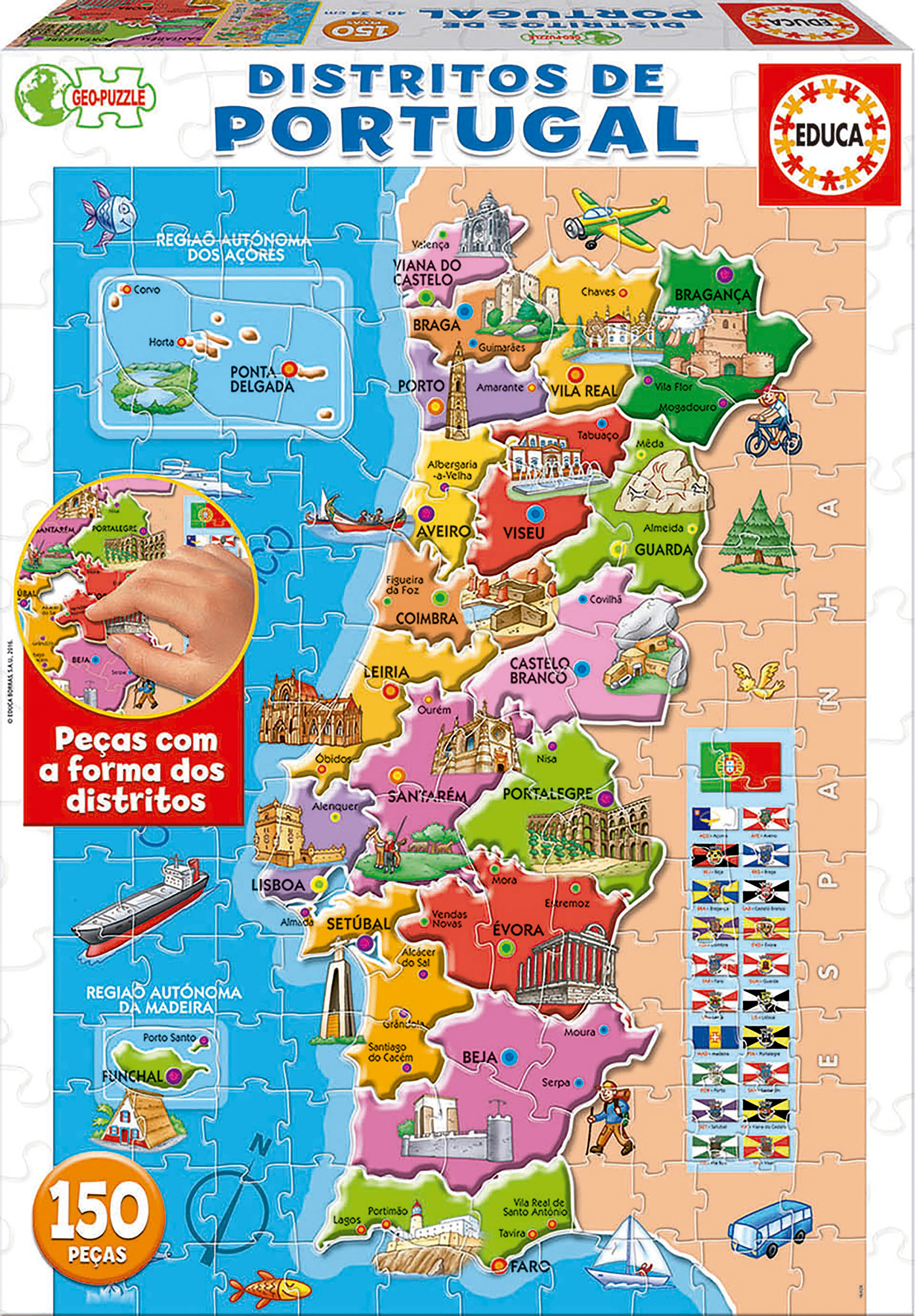 150 Puzzle mapa Portugal