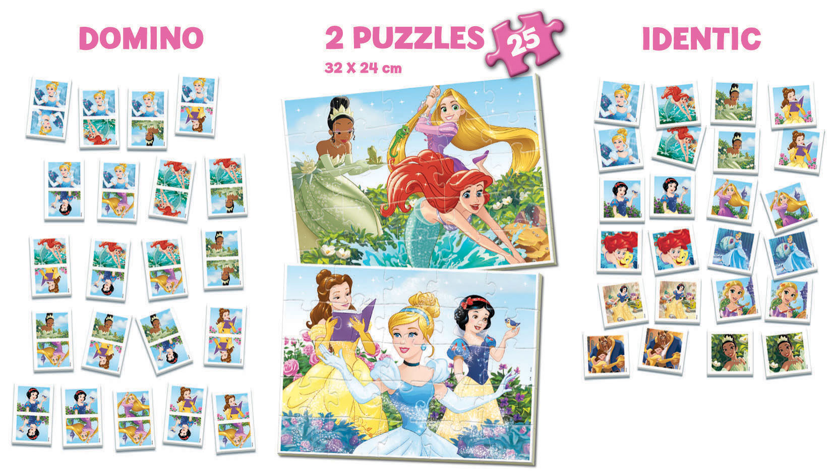 Jogo de Tabuleiro EDUCA Superpack Disney Princess (Idade Mínima: 3