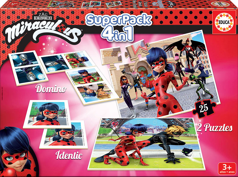 Superpack Miraculous - As Aventuras de Ladybug - Educa Borras