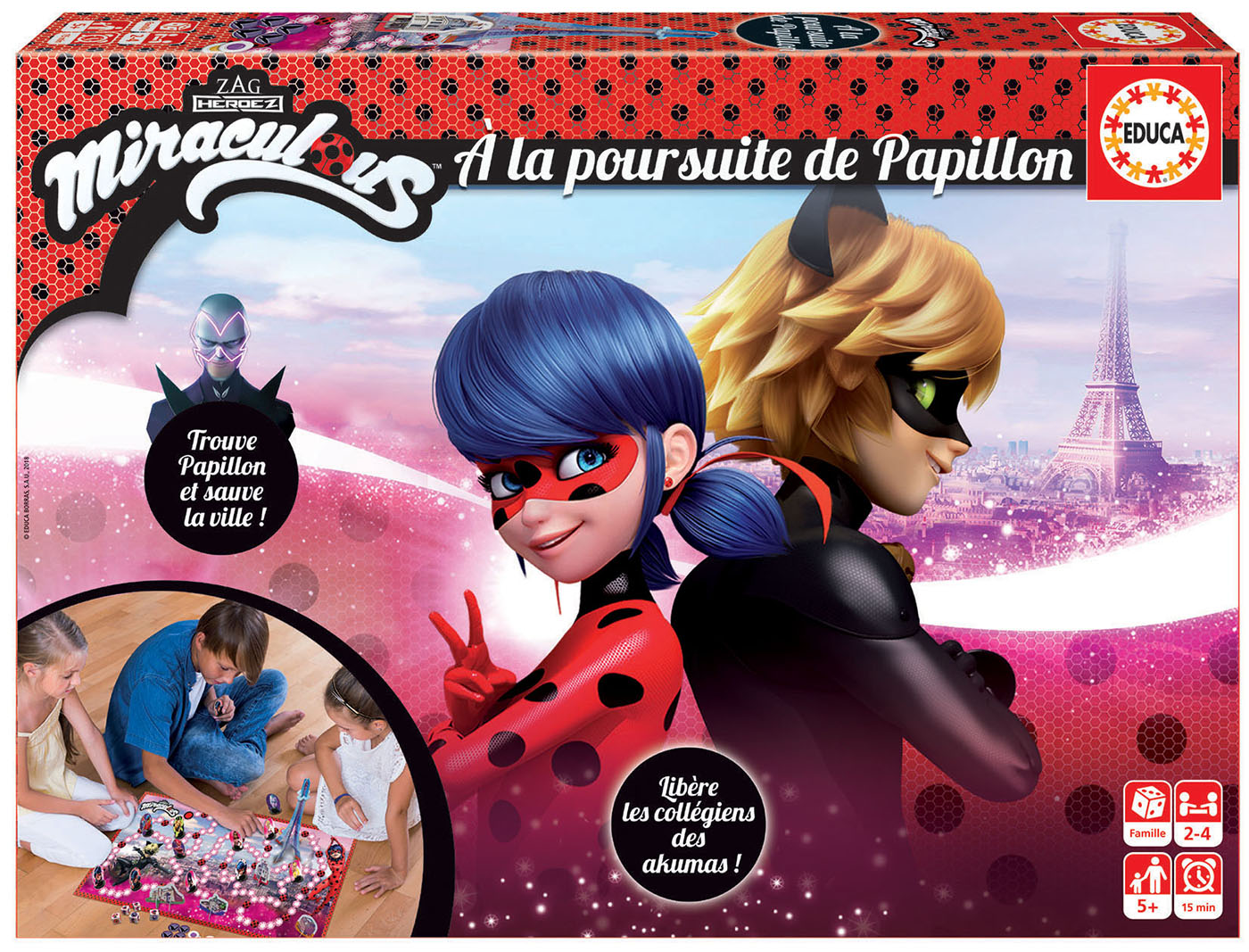 Jeu Miraculous Ladybug : A la Poursuite de Papillon - Educa Borras