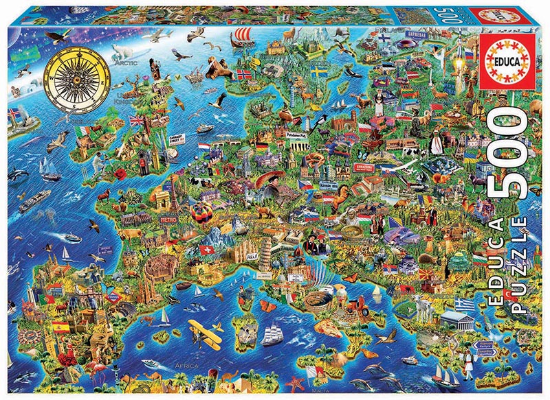 500 Crazy European Map